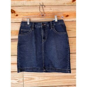 Lee Women Blue Denim Jean Skirt Size 4 Straight Mini